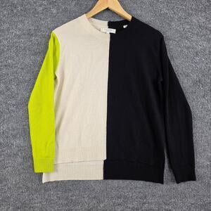 Chinti & Parker Sweater Womens XS 100% Cashmere Colorblock Neon Colorful Knit